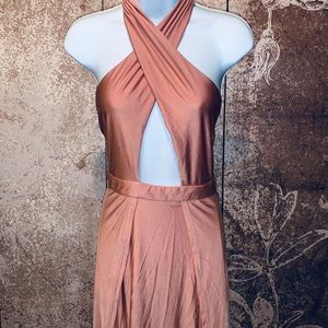 Fashion Nova curve appeal blush pink dress